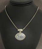 Sterling Silver and Motor Agate Fordite Necklace #2264
