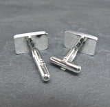 Stainless Steel & Powdercoat Fordite Cufflinks #2015