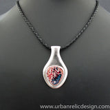 Stainless Steel and Motor Agate Fordite Necklace #2089