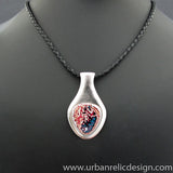 Stainless Steel and Motor Agate Fordite Necklace #2089