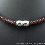 Stainless Steel and Motor Agate Fordite Necklace #2178