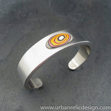 Stainless Steel and Motor Agate Fordite Bracelet #2130