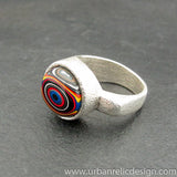 Sterling Silver and Motor Agate Fordite Ring #2058
