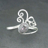 Sterling Silver and Motor Agate Fordite Bracelet #1707