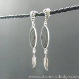 Sterling Silver and Motor Agate Fordite Post Earrings #2125
