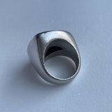 Stainless Steel and Motor Agate Fordite Biggie Ring #2236