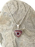 Sterling Silver and Motor Agate Fordite Necklace #2239