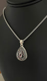 Sterling Silver and Motor Agate Fordite Necklace #2263