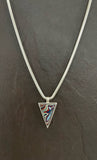 Sterling Silver and Motor Agate Fordite Necklace #2262