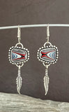 Sterling Silver and Motor Agate Fordite Earrings #2274