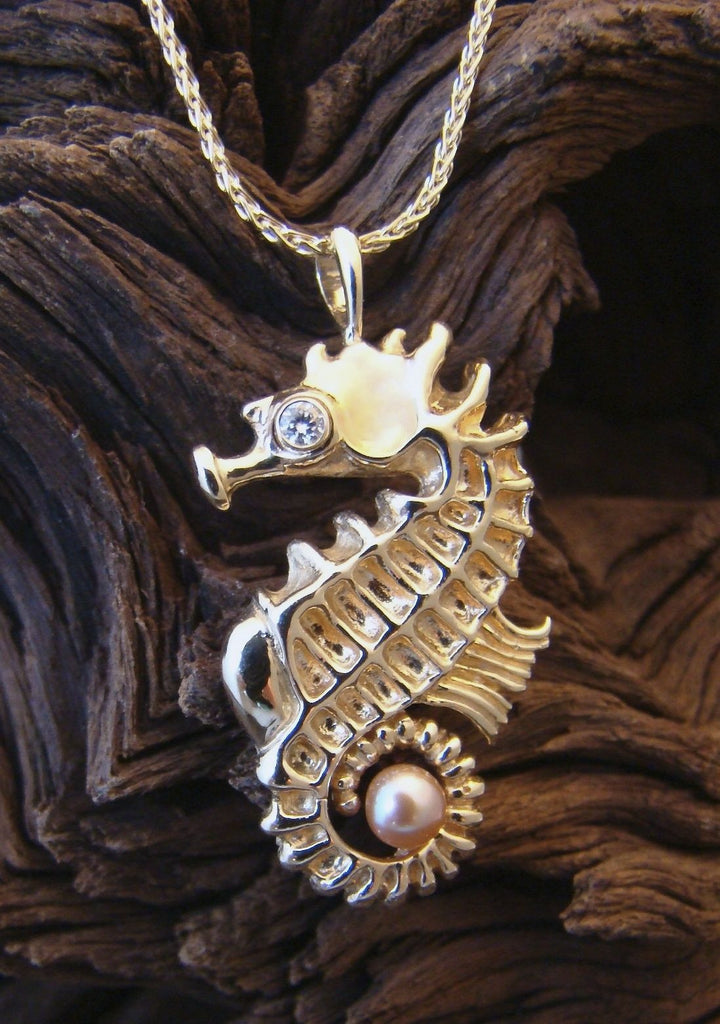 14K Gold Sea Dragon Necklace #208P