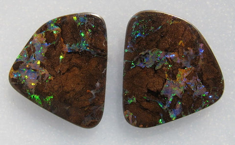 Boulder Opal Bookmatched Pair #2244