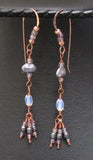 Copper & Fresh Water Pearl Necklace and Earring Set #1120