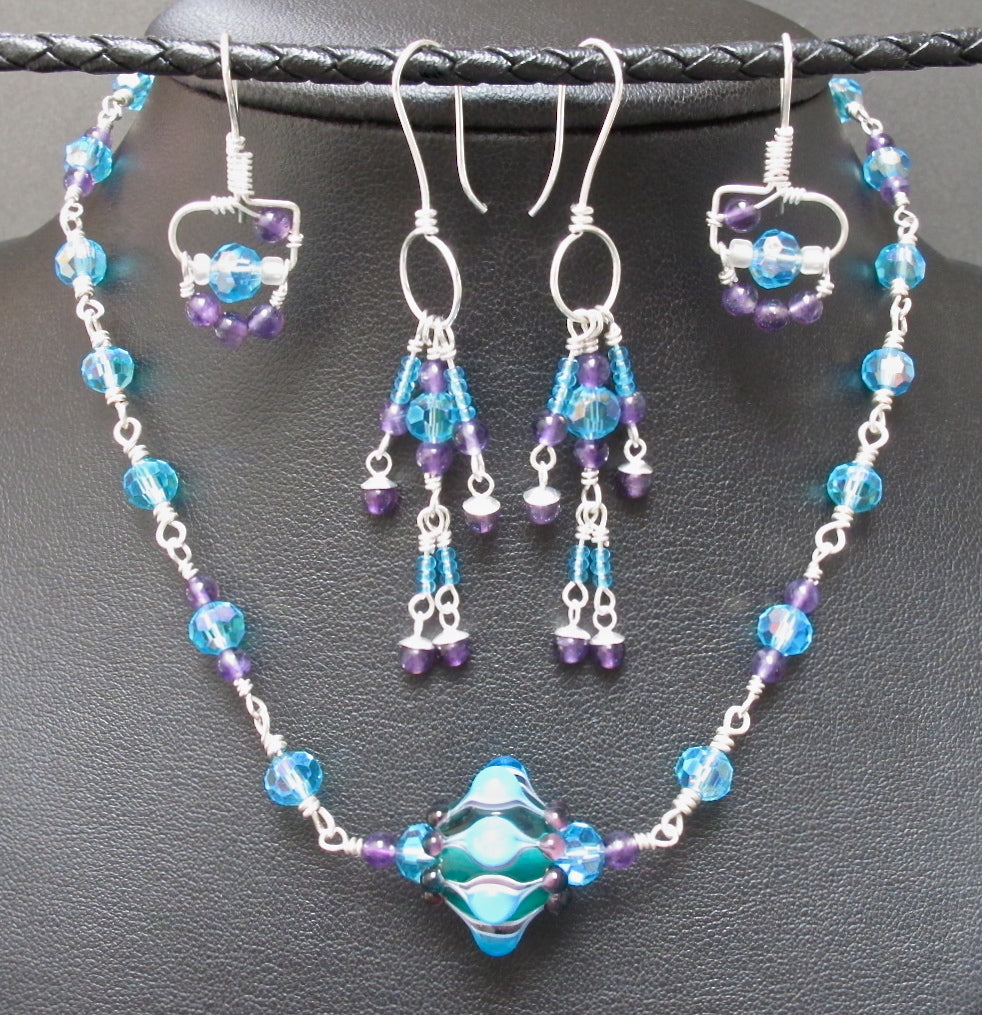 アクセサリー Folk/N SILVER BEADS NECKLACE Sterling Silver Multi Strand Turquoise W Pearls Bead