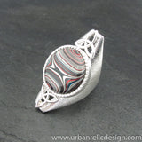 Sterling Silver and Motor Agate Fordite Ring #2025