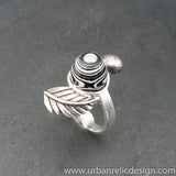 Sterling Silver and Motor Agate Fordite Ring #2120